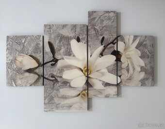Obraz na stěnu kytka 4dílný - 3