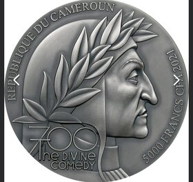 Strieborná minca 5 Oz Purgatorio - Dante Alighieri - 2021 - 3