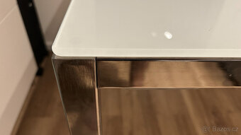 Stůl kov a sklo 135x85cm – ZA ODVOZ - 3