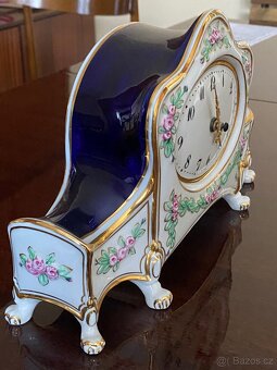 Empírové krbové porcelánové hodiny Komtesa - 3