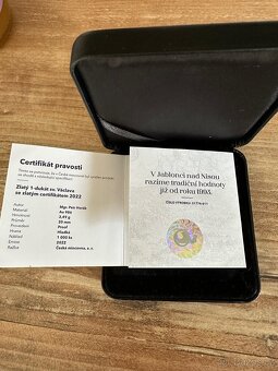Zlatý dukát sv.Vaclava s certifikátem 2022proof - 3