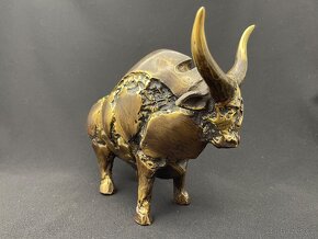 Socha bronz/mosaz Lava Bull - 3