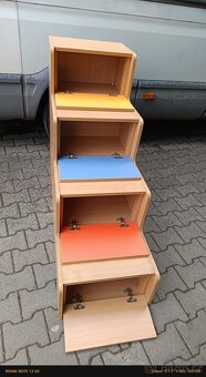 Dětské schůdky k palandě s úložnými prostory - 3
