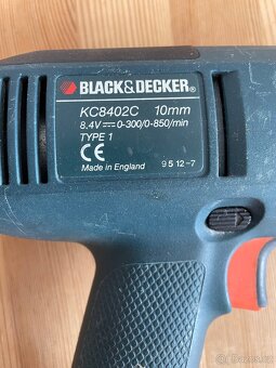Aku vrtačka / šroubovák Black&Decker KC8402C 8,4V - 3