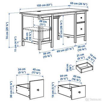 psací stůl IKEA Hemnes - 3
