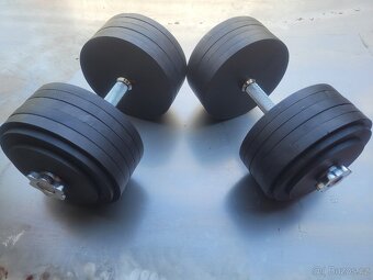 Nakládací jednoruční činky 2× 2,5kg - 60kg - 3