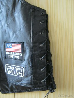 Motorkářská kožená vesta DIAMOND Plate Buffalo,vel. XXL - 3