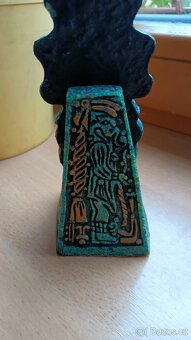 Mayská/aztécká soška Malachit - Zarebski - 3