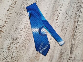 Modrá kravata pánská s nápisem Originál - 3