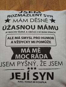 Polštářek-Jsem rozmazlený mámy syn - 3
