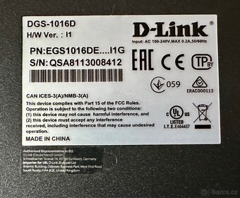 Switch D-Link DGS-1016D – 16 portů, gigabit, plně funkční - 3