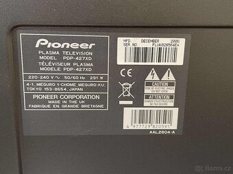 Pioneer PURE VISION PDP-427XD 42" 1080p HD Plasma Televisio - 3