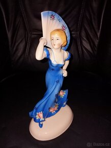 Tanečnice s vějířem zn. ROYAL DUX krásné ART-DECO - 3