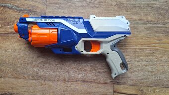 Nerf pistole, kulomet, náboje, vesta - cena za komplet. - 3