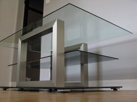 Konferenční/Televizní stolek SKLO-černá, Design Kus - 3