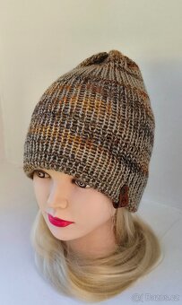 Čepice zimní - Unisex, velikost Uni, Ruční výroba - 3