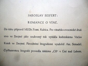 Romance o víně - Seifert ( rozfoceno 15 snímků ) - 3
