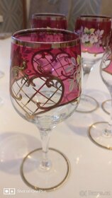 Nádherné skleničky na víno, Nový Bor 5 ks - 3