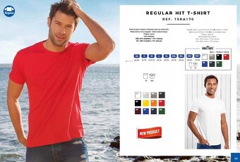 Set bavlněných triček s krátkým rukávem 4x černé+1x bílé XXL - 3