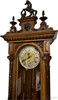 Nástěnné pseudorenesanční pendlové závažové hodiny - 3