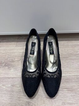 Černé lodičky 38 plesové síťovina - 3