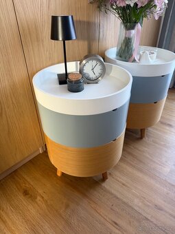 Kulaté odkládací stolky s úložným prostorem - 3