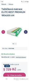 NOVÁ TAŠTIČKOVÁ MATRACE 180X200 - 3