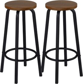 NOVÉ barové stoličky 2ks , dřevo a kov (237dc) - 3