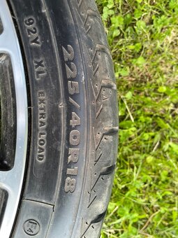 Prodám alu kola BORBET s letními pneu 225/40 R18 - 3