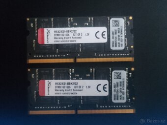 2×16GB DDR4 2400MHz SODIMM – HyperX Impact CL14 – TOP stav - 3