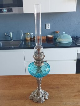 SECESNÍ STAROŽITNÁ PETROLEJKA GAUDARD,FRANCE1900–ART NOUVEAU - 3