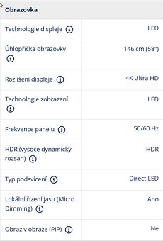 JVC LT‑58VA8035 58″ | UHD 4K, Android TV – Skvělý stav - 3