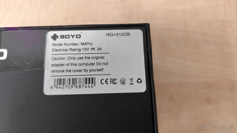 Úsporné MiniPC SOYO M4Pro Intel N150 16GB 512GB NOVÉ - 3