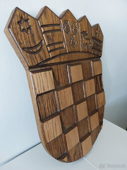Velký erb / štít ze dřeva - 3