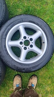 BMW E39 kola orig., 16" 5x120, pneu letní Dunlop 225/55 R16 - 3