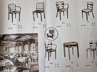 Starý reklamní katalog vzorník ohybaný nábytek Thonet c1930 - 3