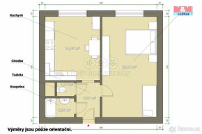 Pronájem bytu 2+kk, 43 m², Plzeň Skvrňany, ul. Kreuzmannova - 3