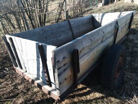 Brzděná Vlečka,vlek,podvalník,plato za traktor,malotraktor - 3