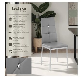Židle s kamínky šedé barvy, 2 kus za 700,- - 3