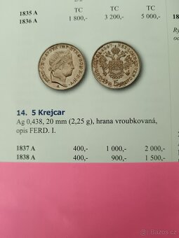 5 Krejcar 1838 A Ferdinand V.. Top kus - 3