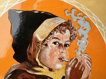 Smaltovaná cedule originální ZUBAN CIGARETTES ve formátu na - 3