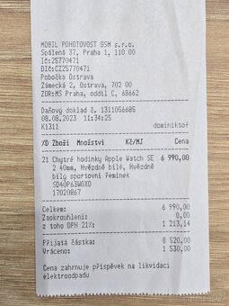 APPLE WATCH SE 2 40mm || TOP STAV || ZÁRUKA - 3