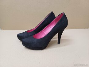 Černé semišové lodičky vel.38 - 3