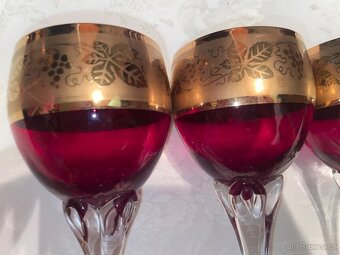 Rubínové sklenky na víno BOHEMIA CRYSTAL - 3