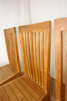 Židle masiv teak 4ks - 3