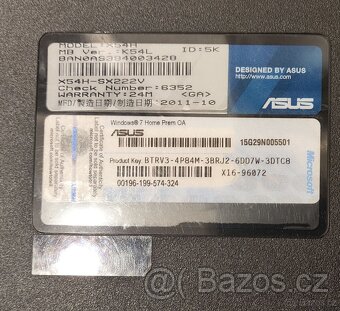 notebook Asus X54H na opravu/náhradní díly - 3