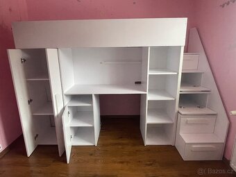 Multifunkční postel 90×200 v bílé barvě - 3