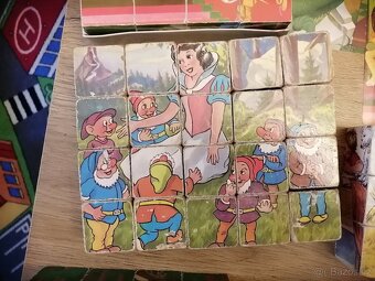 11x retro dřevěné kostky - retro hračky - prodej sbírky - 3