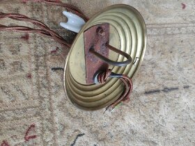Stará mosazná stahovací lampa bez širmu - 3
