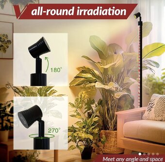LED pěstební světlo s hlavovým světlem, 60 cm. - 3